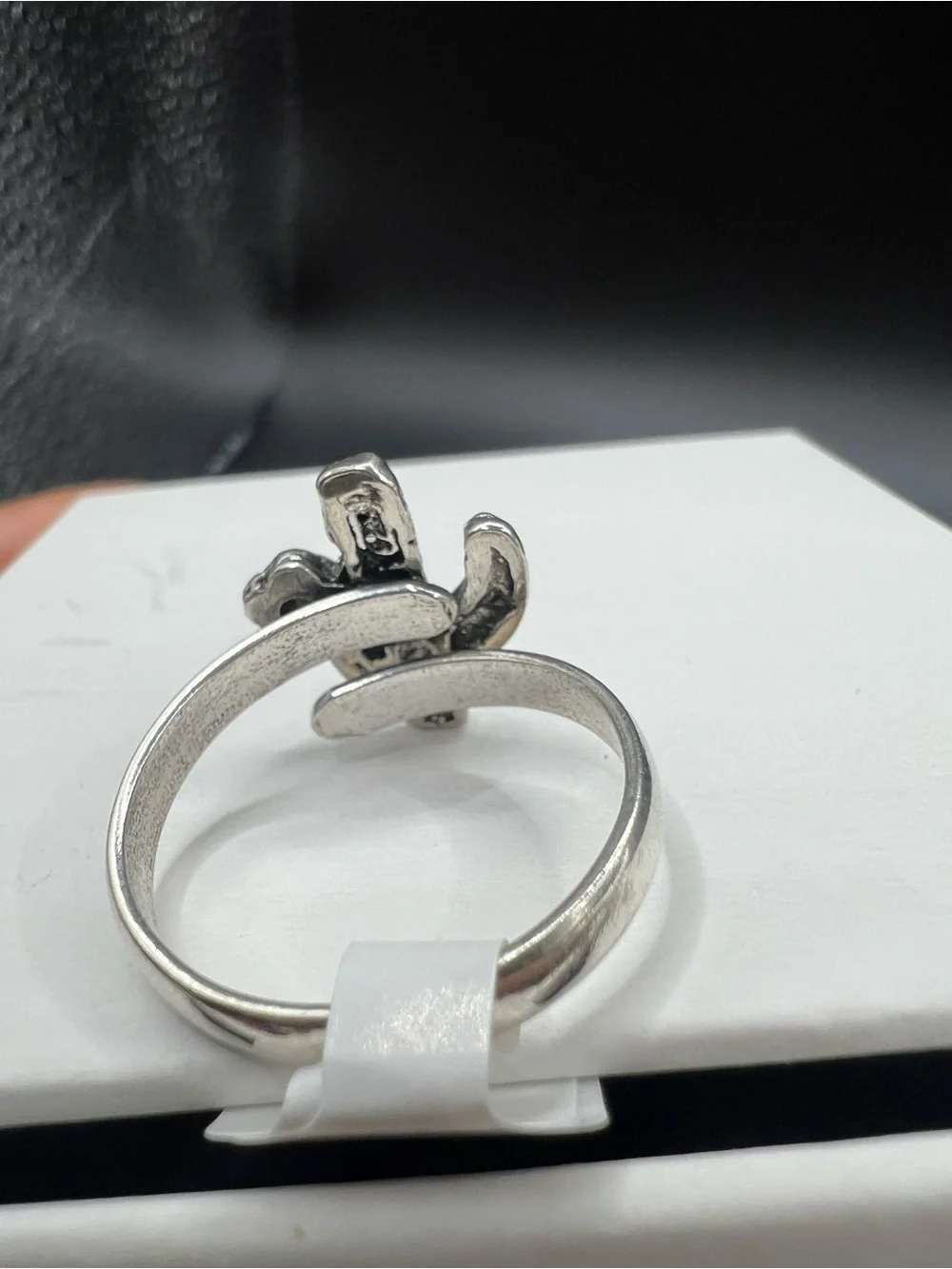 Silver Cactus Ring with Red Zirconia- Women Ring, Size: 9